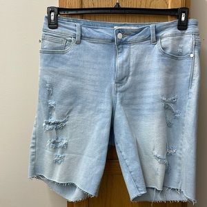Judy Blue. distressed light blue shorts size 1 X